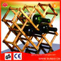 The New Advertising Equipment Stackable Wine Wood Rack Display Stand